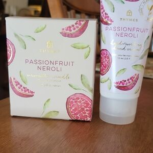 Thymes Passionfruit Neroli Candle and Hand Cream Set